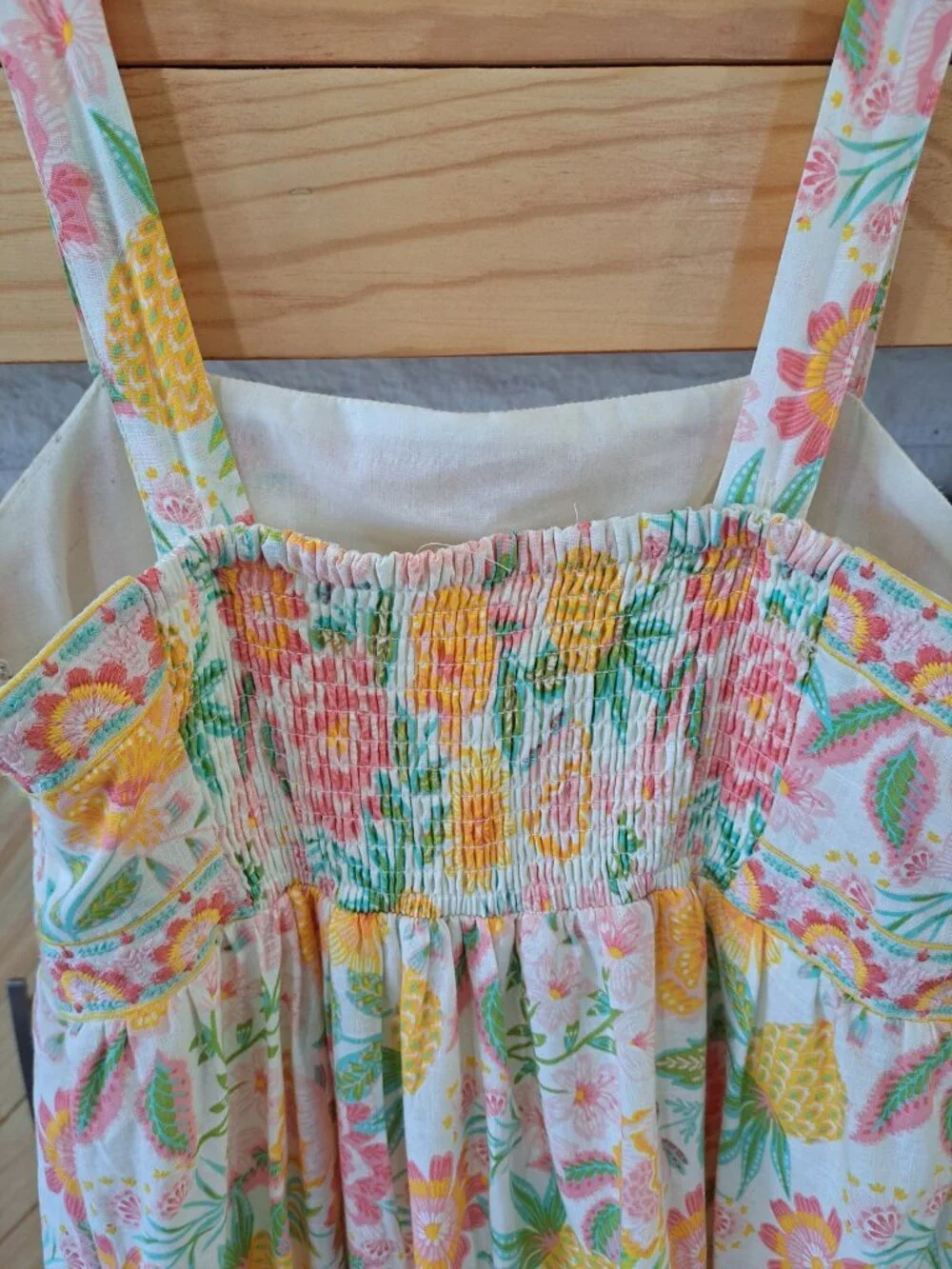 Rachel Zoe Embroidered Maxi Dress Tiered Womens Floral Size 6 Pastel Cottagecore - Picture 6 of 15